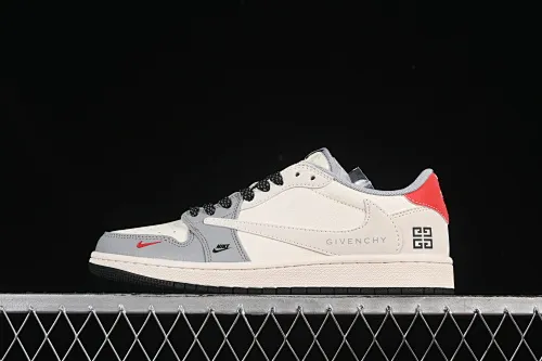 All categories Air Jordan Jordan series basketball shoes Air Jordan 1 Low high-end customized low-top sneakers Travis Scott x Fragment Design x Air Jordan 1 Low OG SP AJ1 Joe 1 Givenchy joint gray and black bottom low-top cultural and casual sneakers XS7089-599